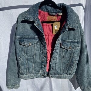 Levi's Denim Jacket with Pink Interior